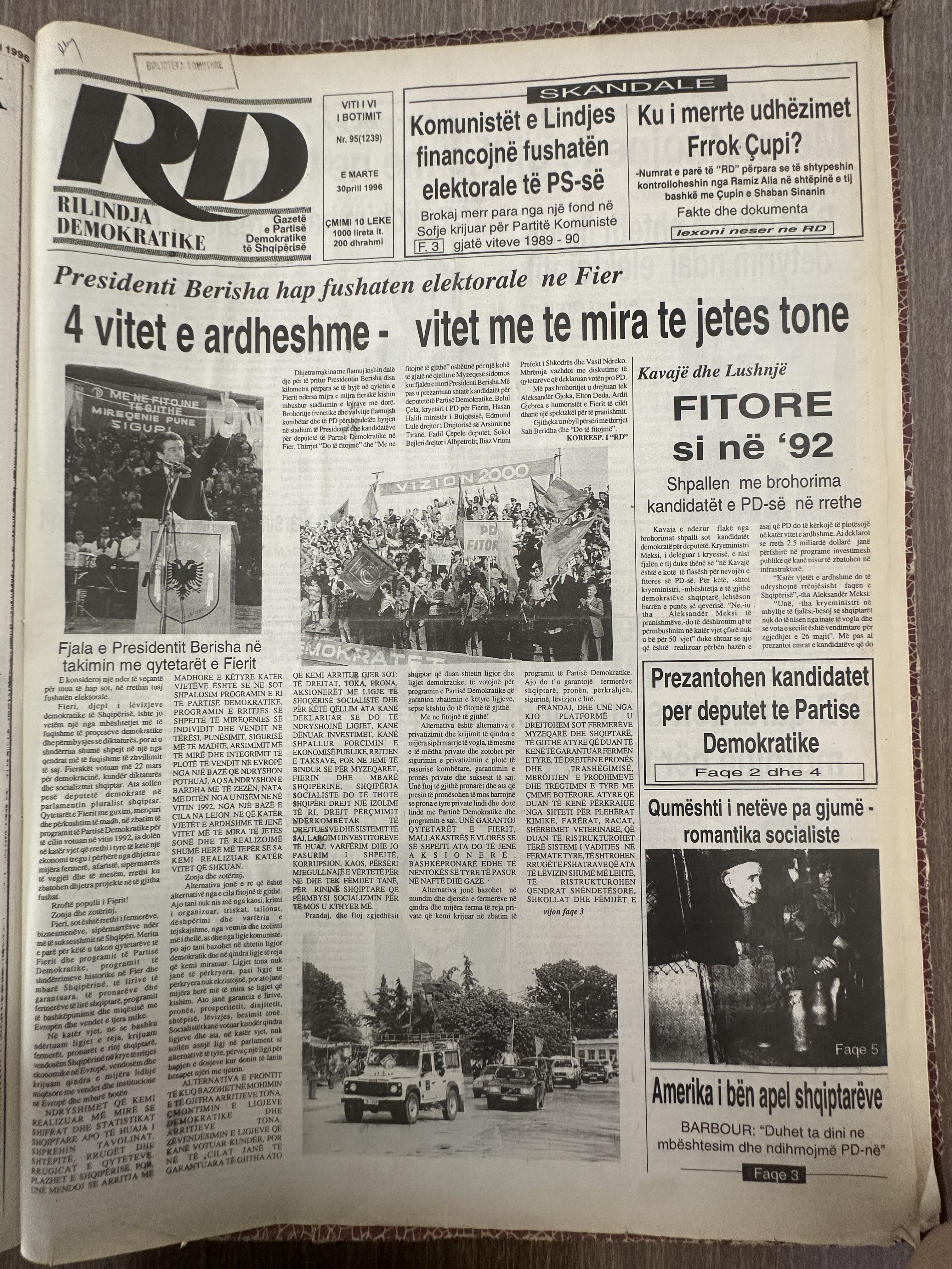 Rilindja Demokratike 1996-04-30